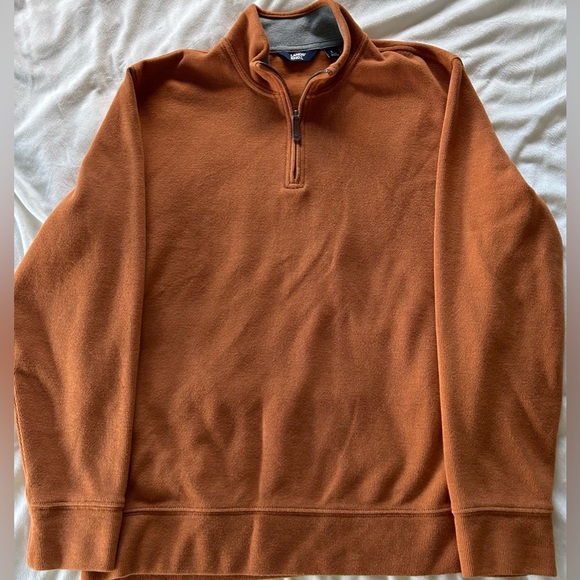 Lands' End Other - Lands End - Men's Burnt Orange 1/4 Zip Pullover Sweater/Sweatshirt Size L